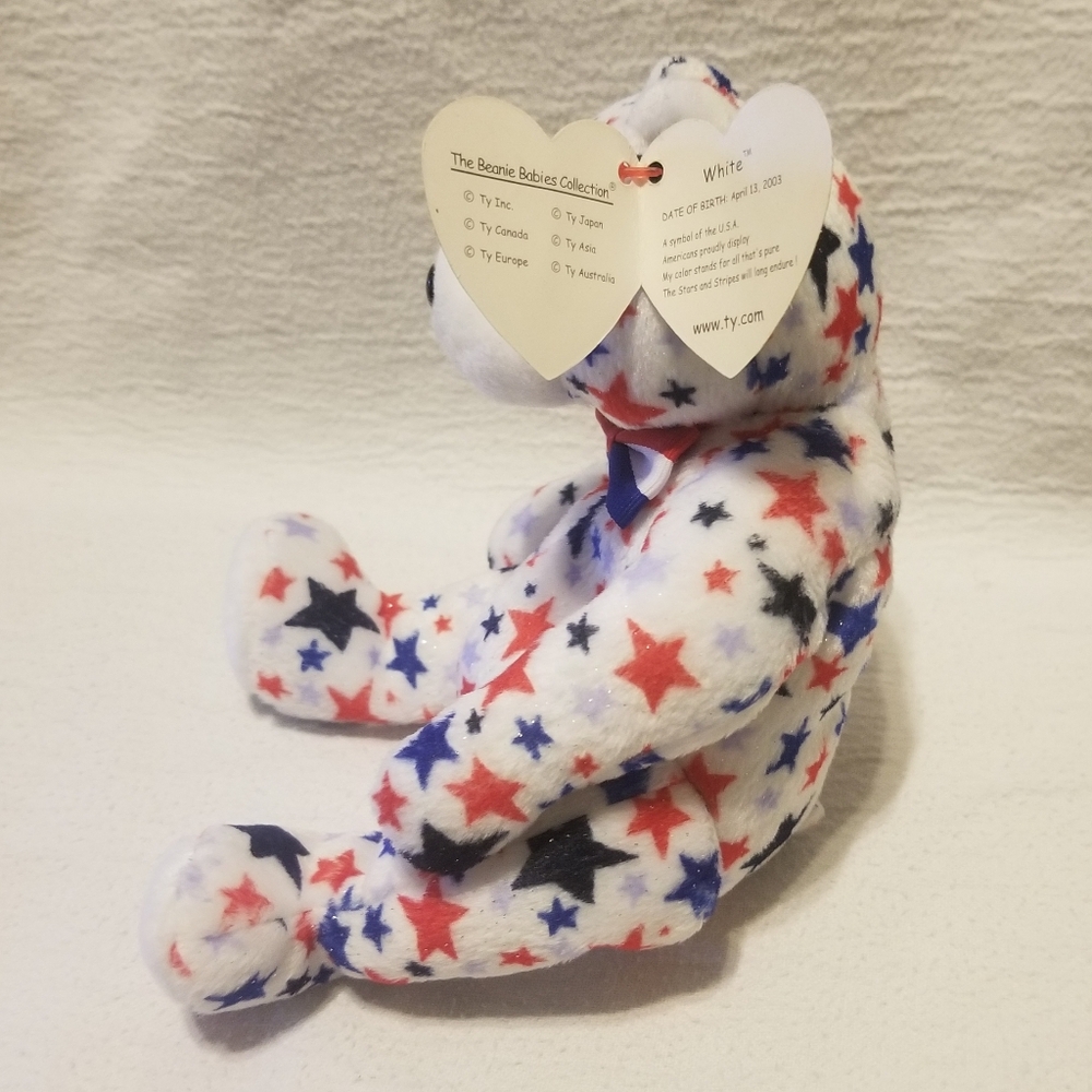 EUC "White" 2003 patriotic Beanie Baby - Picture 4 of 12